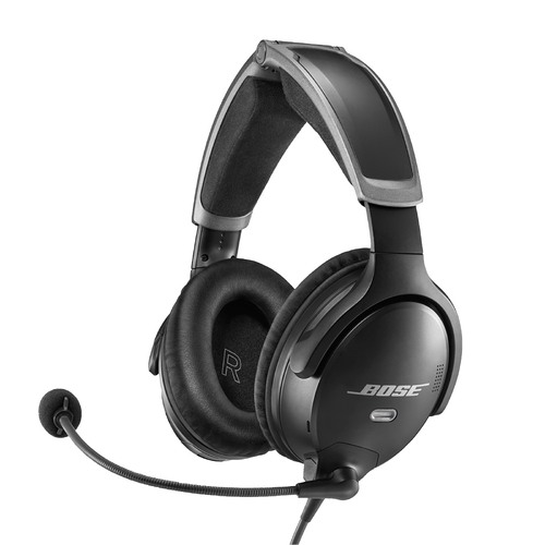Bose A30 over-ear aviation headset with boom microphone